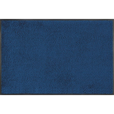 B&Q -  Wash+Dry Original Doormat Navy 50X75