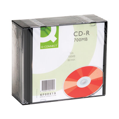 Q-Connect Cd-R 700Mb/80Minutes In Slim Jewel Case (Pack Of 10) from B&Q