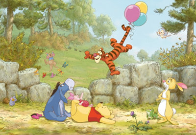 Komar Disney Winnie The Pooh Ballooning Unpasted Wall Mural On Paper Size 368 Cm X 254 Cm from B&Q