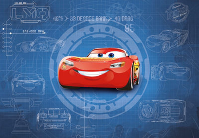 Komar Disney Cars 3 Blueprint Wall Mural2.54M X 3.68M from B&Q