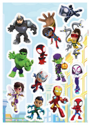Komar Marvel Spidey And Friends Self-Adhesive Vinyl Foil Wall Stickers Pack Of 13 from B&Q