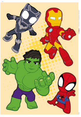 B&Q -  Marvel Spiderman And His Amazing Friends Power Group Wall Stickers