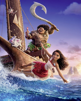 Komar Disney Moana 2 Feel The Ocean Wall Mural, 2.5M X 2M Medium