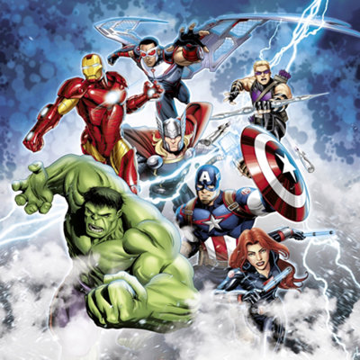 Komar Marvel Avengers Mighty Team Wall Mural2.5M X 2.5M from B&Q
