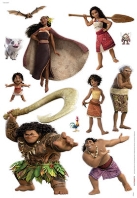 Komar Disney Moana 2 Family Self-Adhesive Wall Stickers from B&Q