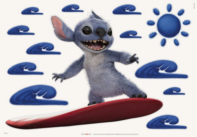 Komar Disney Lilo And Stitch Live Action Hit The Waves Wall Stickers from B&Q