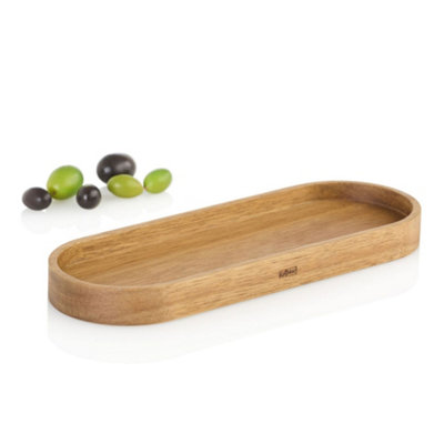 B&Q -  Coaster Posto Acacia Wood TrayBrown