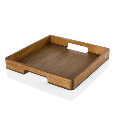 Adhoc Acacia Wood Square Serving TrayBrown from B&Q