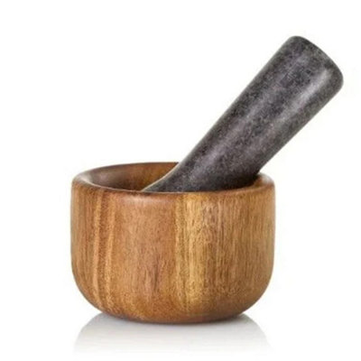 Adhoc Taru Mortar And PestleBlack/brown from B&Q