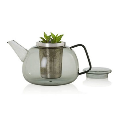 Adhoc Yuna Glass Tea Pot With Filter 1.6LClear from B&Q