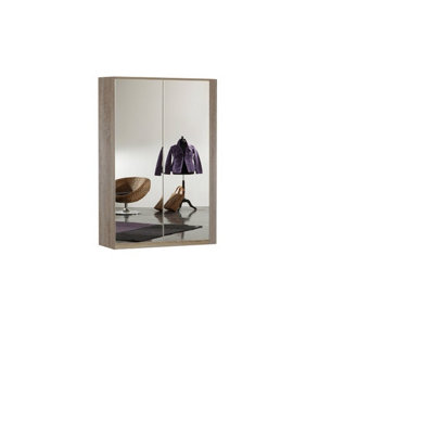 Omega Oak And Mirror Corner Mirrored Wardrobe from B&Q