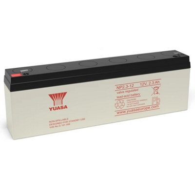 Q-Batteries Yuasa Np2.3-12 12V 2.3Ah Agm Vrla Battery(F1 4.8mm) from B&Q
