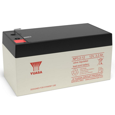 Q-Batteries Yuasa Np3.2-12 3.2Ah 12V Vrla Agm Battery(F1 4.8mm) from B&Q