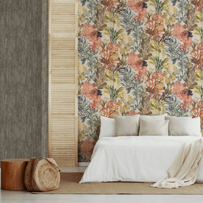 Galerie Tropical Collection Peanut Bora Bora Coral Inspired Wallpaper Rolll from B&Q