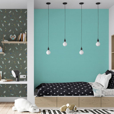 Galerie Great Kids Turquoise Smooth Glitter Mini Dots Wallpaper Roll from B&Q