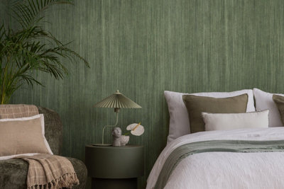 Galerie Cerra Green Riva Stripe Wallpaper from B&Q