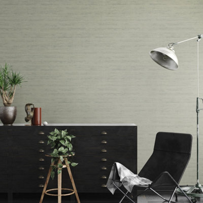 Galerie Urban Classics Sage Green Monti Horizontal Abstract Texture Wallpaper Roll from B&Q