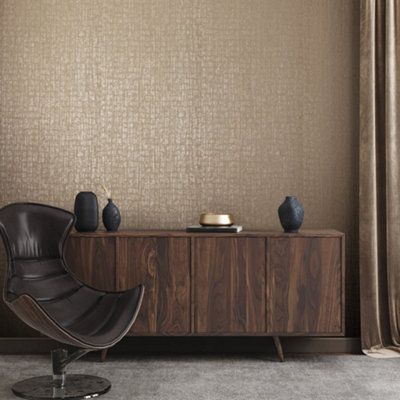 Galerie Adonea Zeus Taupe Metallic Geometric 3D Embossed Wallpaper Roll from B&Q