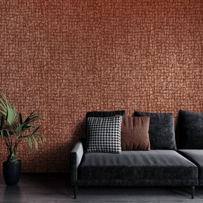 Galerie Adonea Zeus Ruby Red Metallic Geometric 3D Embossed Wallpaper Roll from B&Q