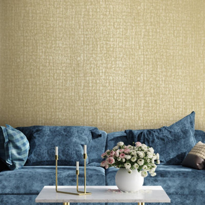 Galerie Adonea Zeus Gold Metallic Geometric 3D Embossed Wallpaper Roll from B&Q