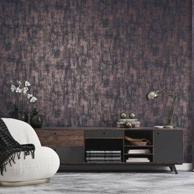 Galerie Universe Ocean Blue Mercury Metallic Plain Texture Wallpaper Roll from B&Q