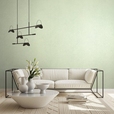 Galerie Slow Living Wasabi Green Spirit 3D Embossed Geometric Metallic Wallpaper Roll from B&Q