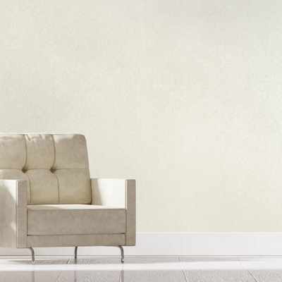 Galerie Slow Living Linen Whie Spirit 3D Embossed Geometric Metallic Wallpaper Roll from B&Q