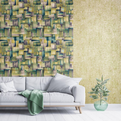 Galerie Crafted Gold Silky Metallic Plain Base Texture Design Wallpaper Roll from B&Q