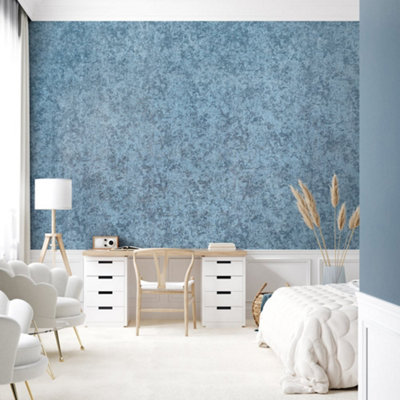 Galerie Precious Deep Ocean Shimmery Satin Silk Fabric Design Wallpaper Roll from B&Q