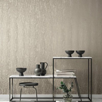 Galerie Grey Urban Classics Taupe Elysée Abstract Glass Stone Wallpaper Roll Small B&Q