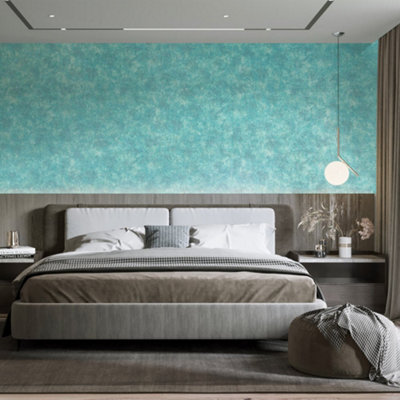 Galerie Precious Turquoise Glass Bead Cord Fabric Design Wallpaper Roll from B&Q