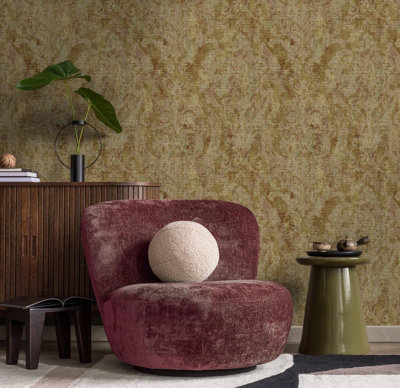 Galerie Cerra Green Fleur Damask Wallpaper from B&Q