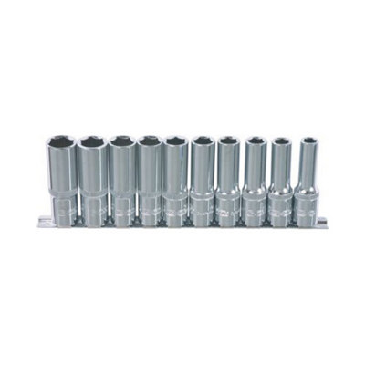 Mehr 1/4" Chrome Plus Socket Set Deep Qty 1 Set Ks Tools from B&Q
