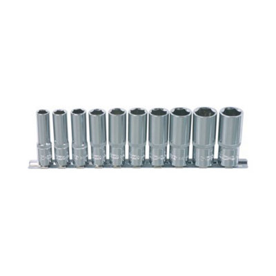 Mehr 1/2" Chrome Plus Socket Set Deep Qty 1 Set Ks Tools from B&Q