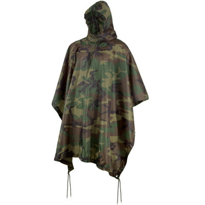 Mfh Us Poncho Ripstop Woodland from B&Q
