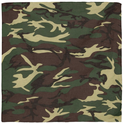 Mfh Bandana Cotton Woodland Camo from B&Q