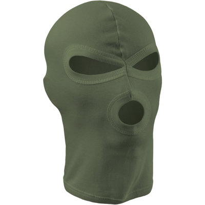 Mfh 3 Hole Balaclava Lightweight Cotton Od Green from B&Q