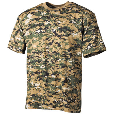 Mfh T-Shirt Digital Woodland Size Large from B&Q
