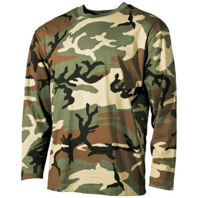 Mfh Long Sleeved T-Shirt Woodland Size Xx Large from B&Q