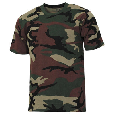 Mfh Us Streetstyle T-Shirt Woodland Size Large from B&Q