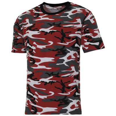 Mfh Us Streetstyle T-Shirt Red Camo Size Medium from B&Q