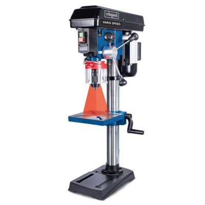 Scheppach Dp19Vario Bench Pillar Drill550W440-2580Rpm Speed1.5-13mm ChuckLaser Guide & 45 Degree Tilting Table from B&Q