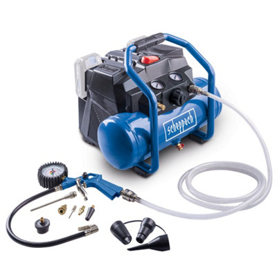 Scheppach C-Act160/6-X Cordless Air Compressor40V6L Tank8BarOil-FreeTool OnlyBare Unit from B&Q