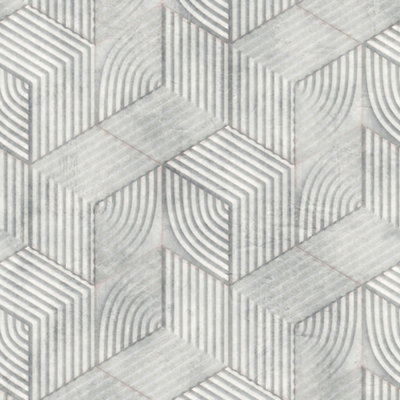 Galerie The New Design Book Grey Abstract Geometric Wallpaper from B&Q
