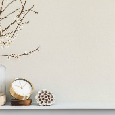 Galerie White Uni Plain Wallpaper from B&Q