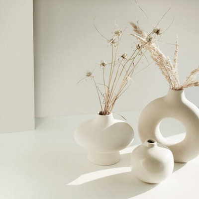 Galerie Flora Beige Matte Plain Texture Wallpaper from B&Q