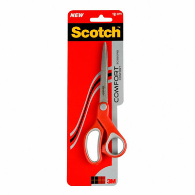 Scotch Comfort Scissors Red18 CmIdeal For Precise CuttingGreat For Everyday Use from B&Q