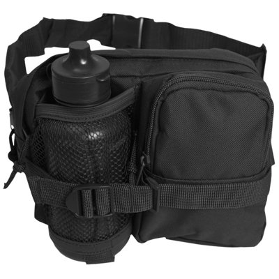 Mil-Tec Waist Bag With Canteen Black from B&Q
