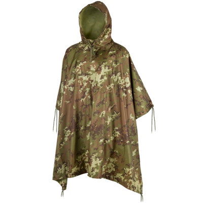 Mil-Tec Waterproof Poncho Ripstop Vegetato Woodland from B&Q