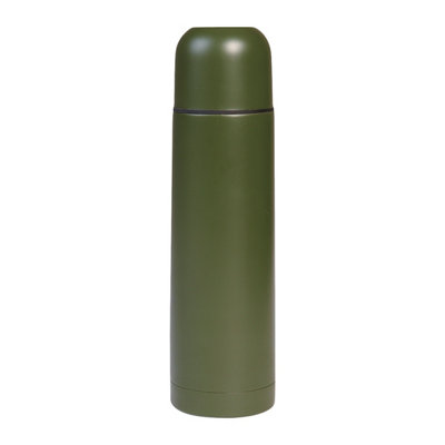 B&Q -  0.5L Stainless Steel Thermo Bottle Olive